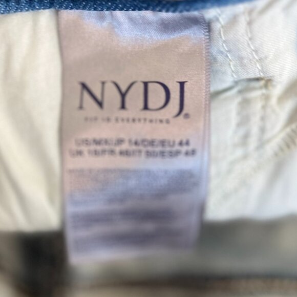 NYDJ Woman's Plus-Size Mia Palazzo Fairmont Stretch Flair Jeans Sz 14 - Picture 14 of 16